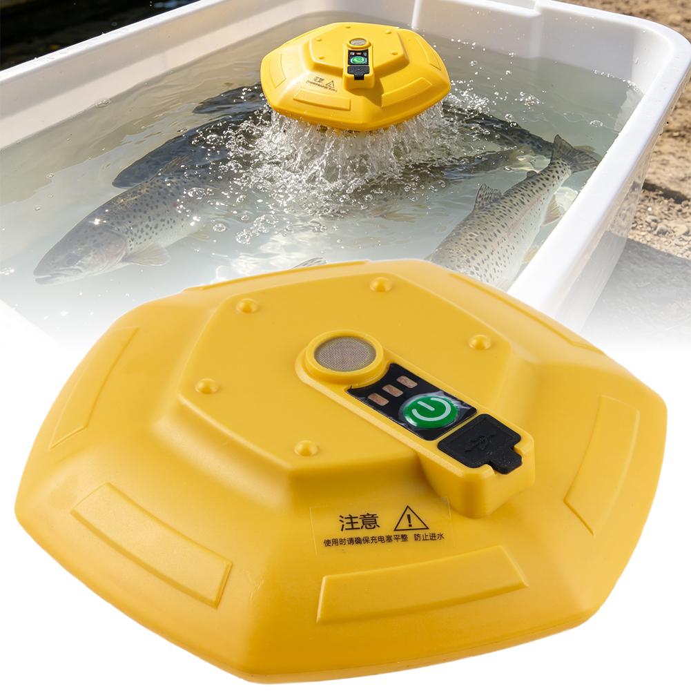 Aquarium Fish Escape - Wireless Rechargeable Aquarium Oxygen Pump, Floating
