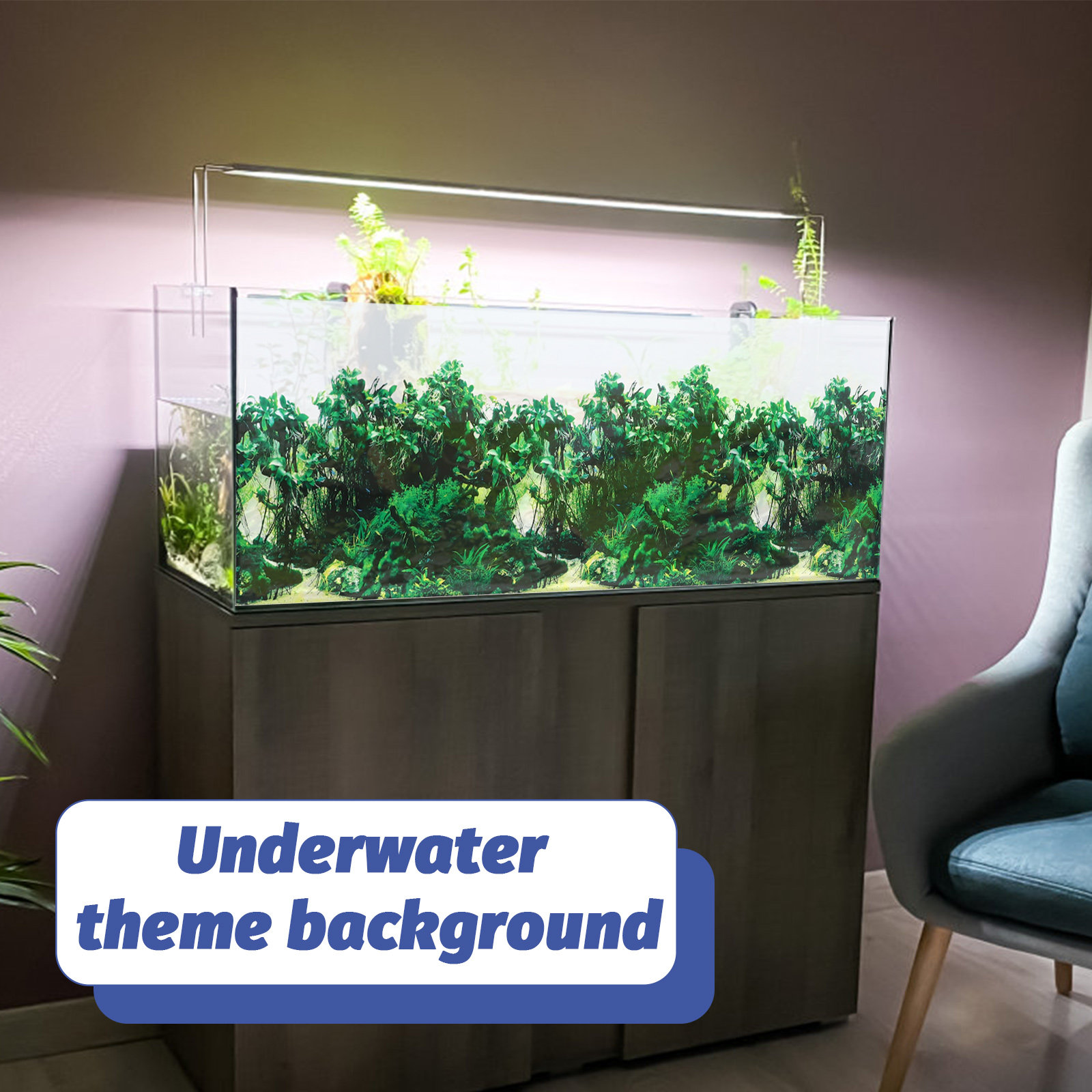Aquarium Fish Wallpaper - Fish Tank Background Paper Thickened 3D