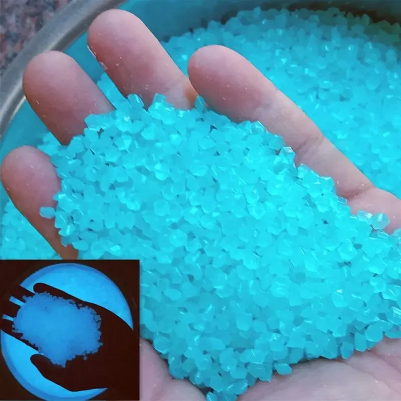 Aquarium Fish Farm - 1000pcs 3-5mm Luminous Sand Glow in