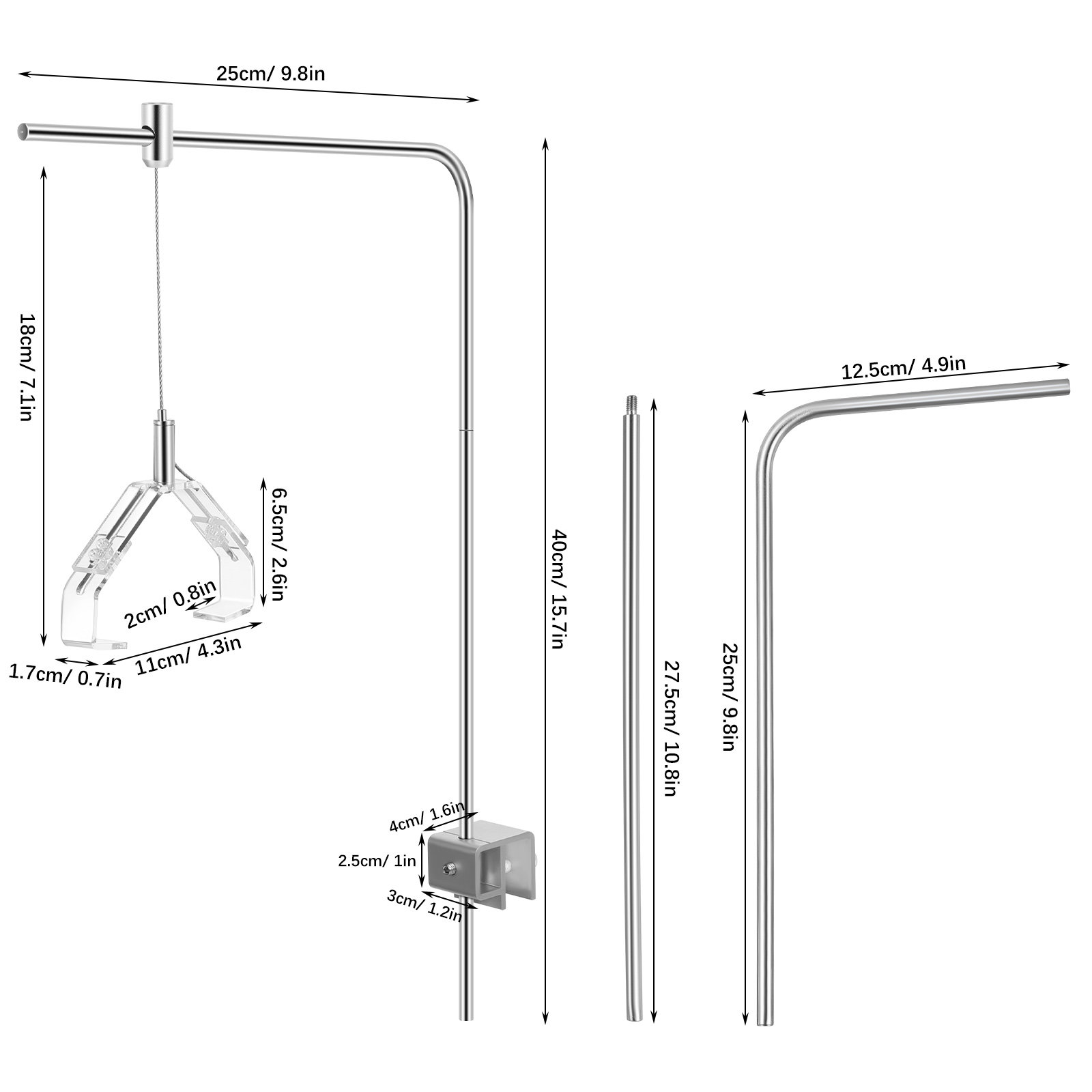 2Pcs Aquarium Lamp Holder Supp - Aquarium Fish Light 评论和价格