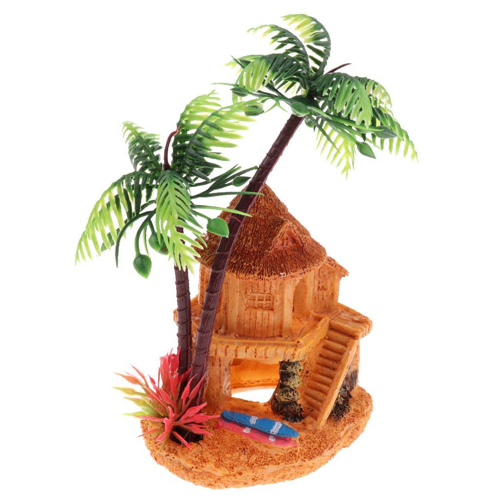 Artificial Coconut Tree Hidden - Aquarium Fish Cave 评论和价格