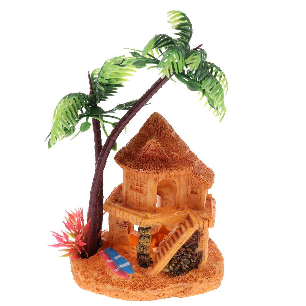 Artificial Coconut Tree Hidden - Aquarium Fish Cave 评论和价格