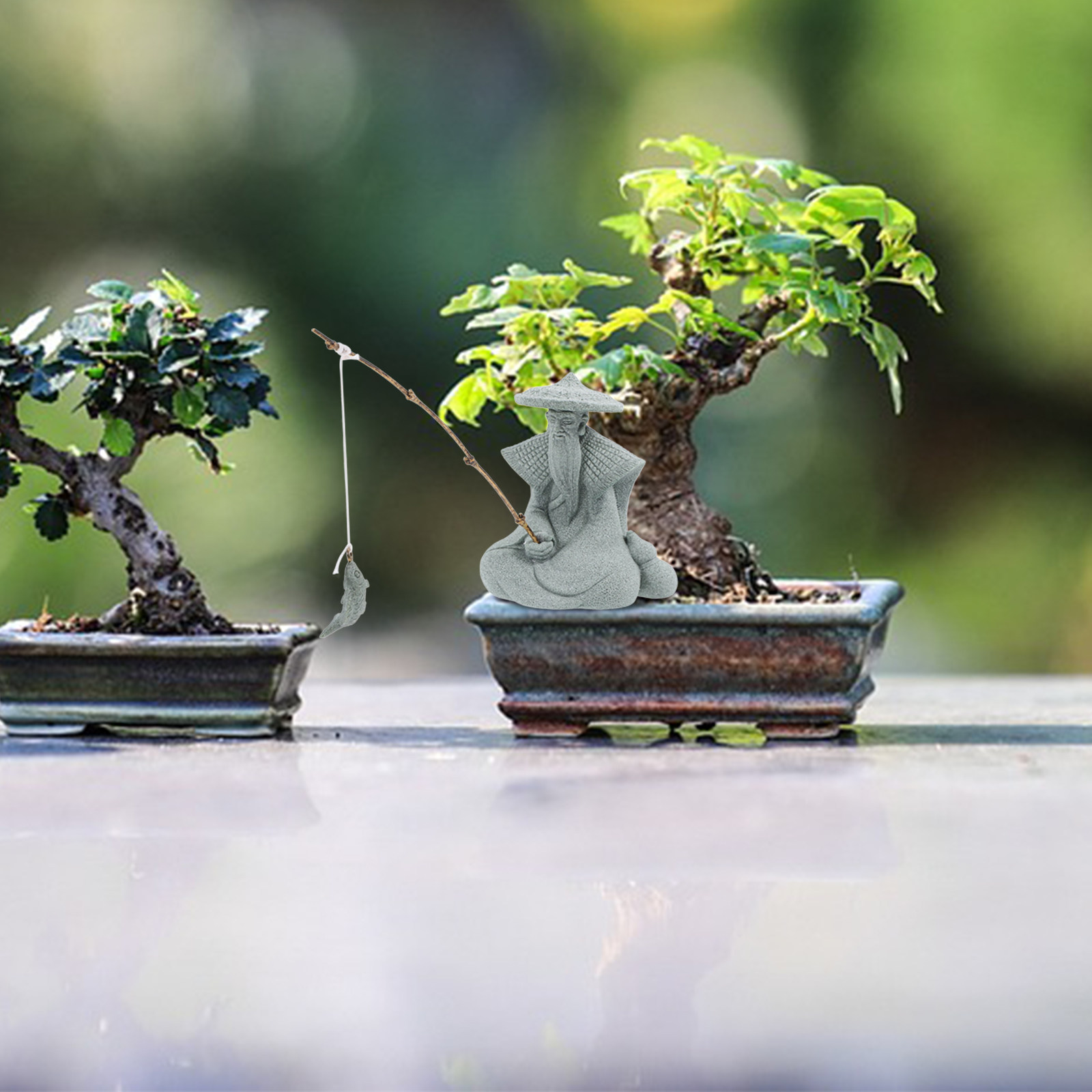 Mini Fisherman Statue Resin El - Aquarium Fish Tank 评论和价格