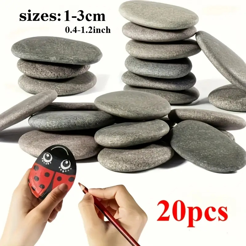 20Pcs Natural River Rocks Smoo - Aquarium Fish Farm 评论和价格