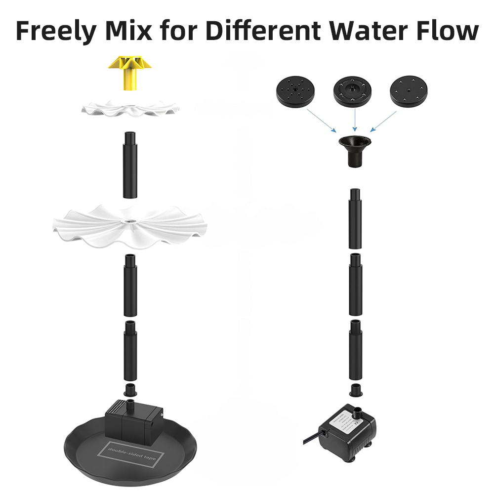Solar Fountain Pump for Bird B - Aquarium Fish Light 评论和价格
