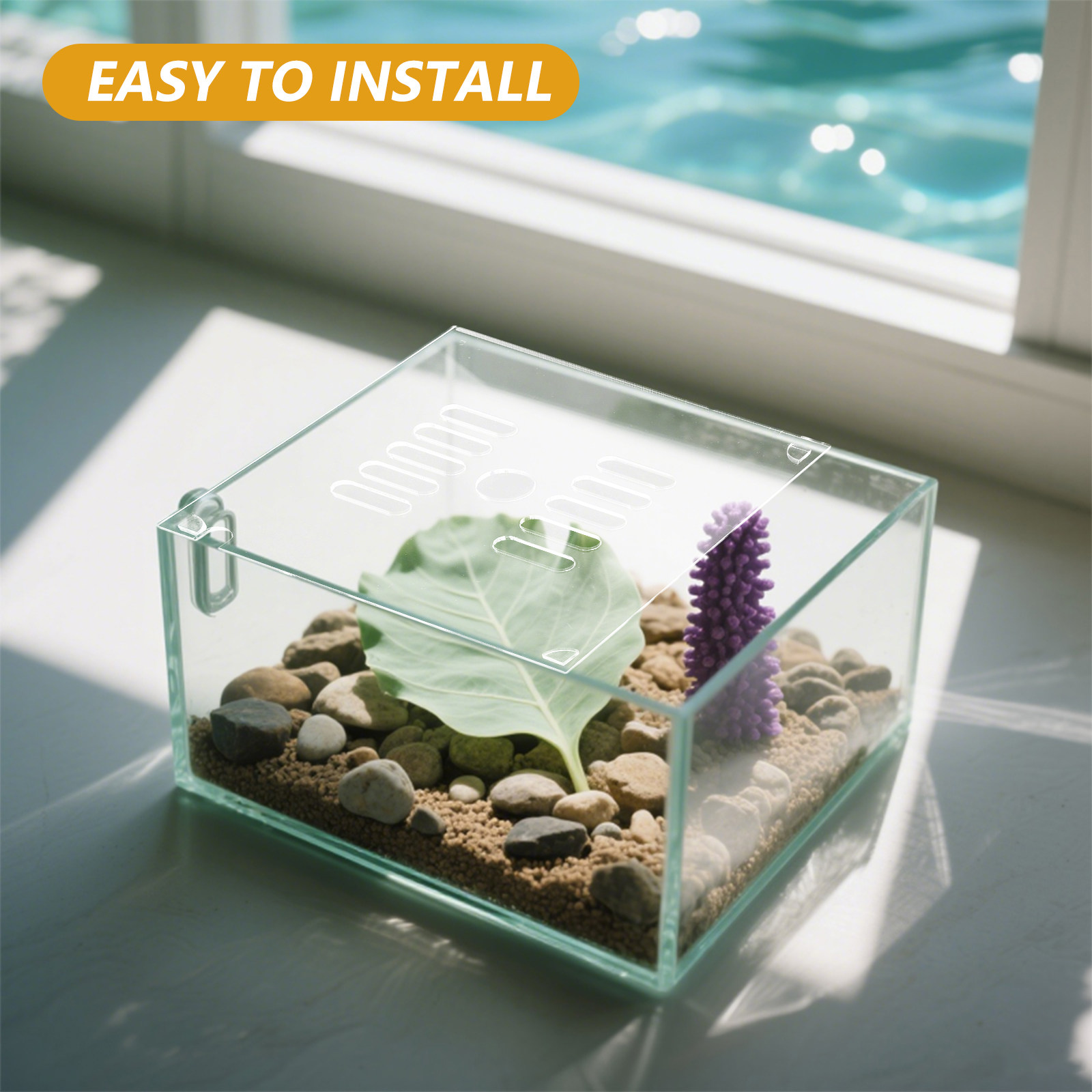 2Pcs Circular Acrylic Aquarium - Aquarium Fish Escape 评论和价格