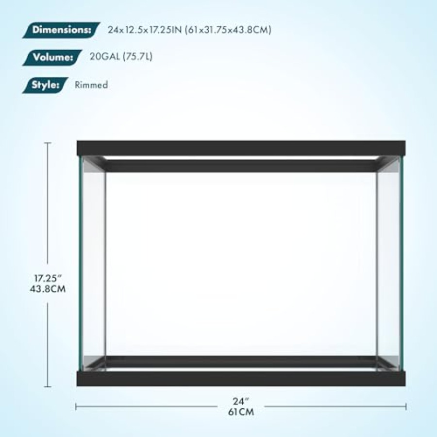 20 Gallon Glass Aquarium - 24  - Aquarium Xxl 评论和价格