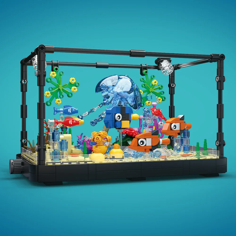 Fish Tank Building Block Set w - Aquarium Fish Farm 评论和价格