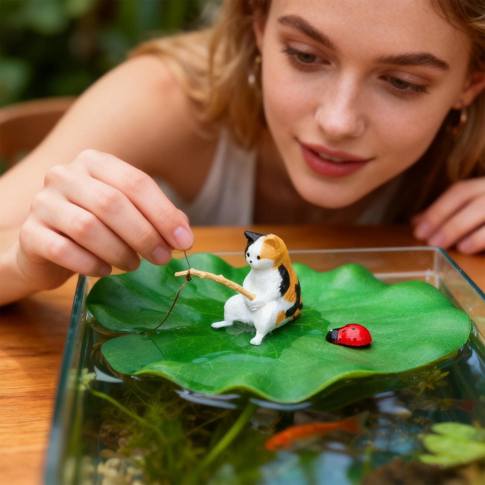 Aquarium Decor Floating Cat Fi - Aquarium Fish Escape 评论和价格