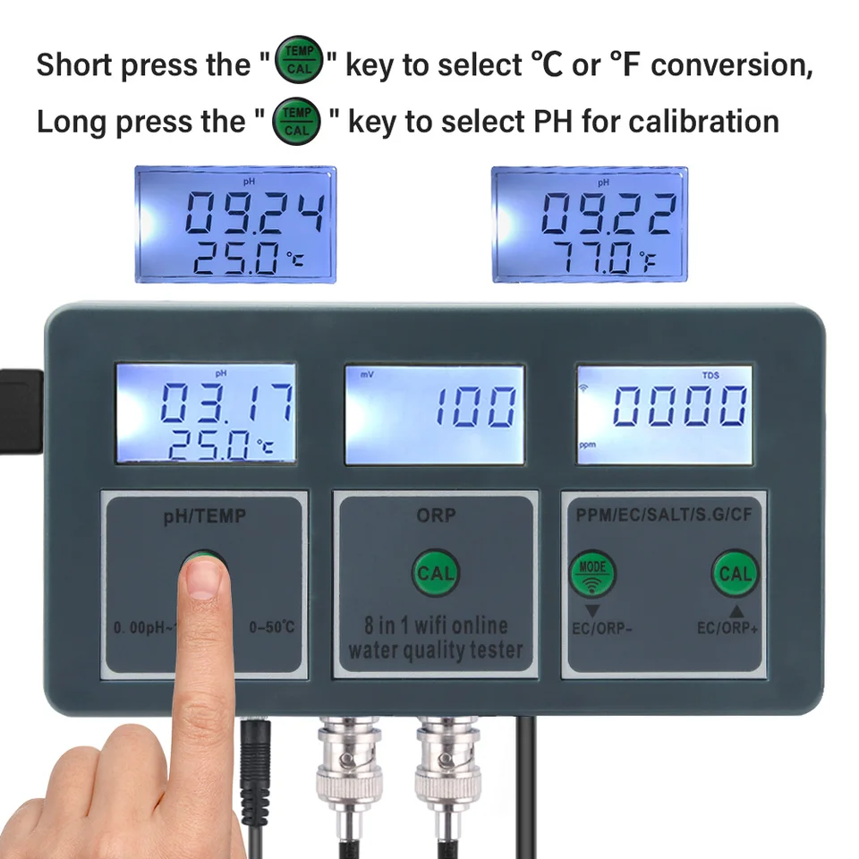 WiFi Digital PH ORP TDS EC Sal - Aquarium Fish Online 评论和价格