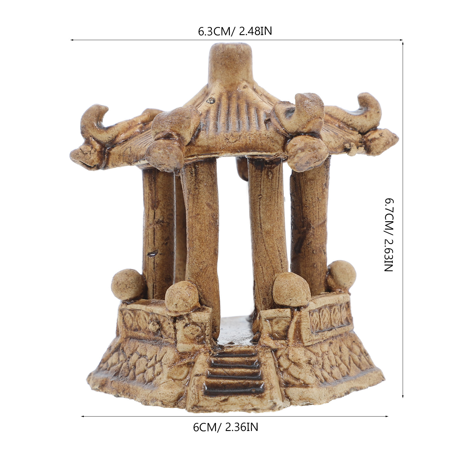 Miniature Ceramic Pagoda Hexag - Aquarium Fish Tank 评论和价格